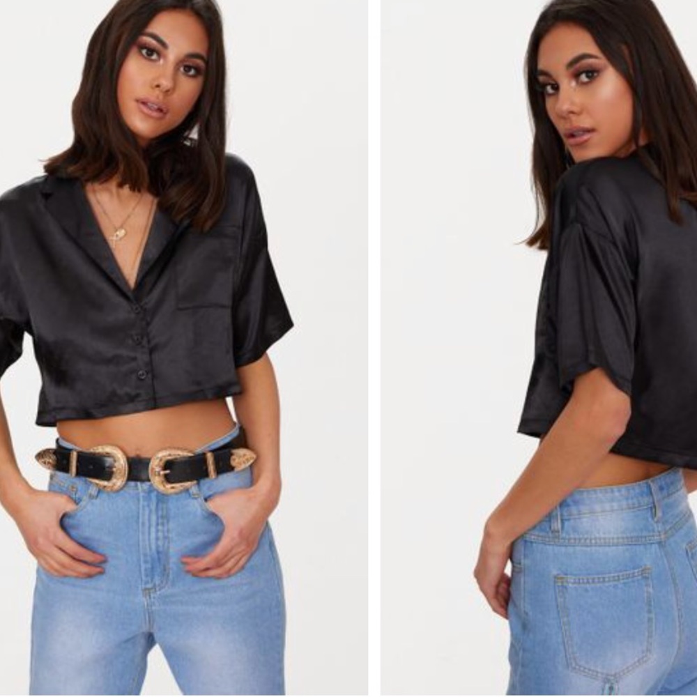 Satin crop top